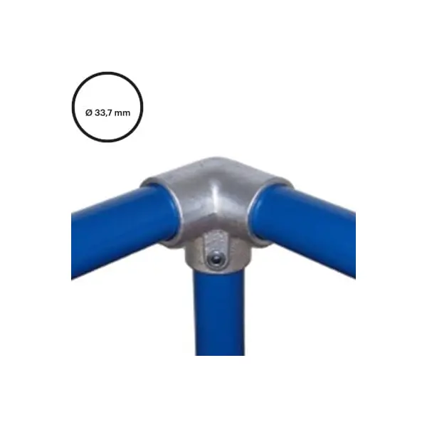Rohrverbinder D. 33,7 mm – Dreiweg-Eckstück 128 128-B34