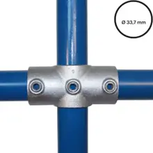 Rohrverbinder D. 33,7 mm – durchgehendes Kreuzstück (zentral) 119-B34