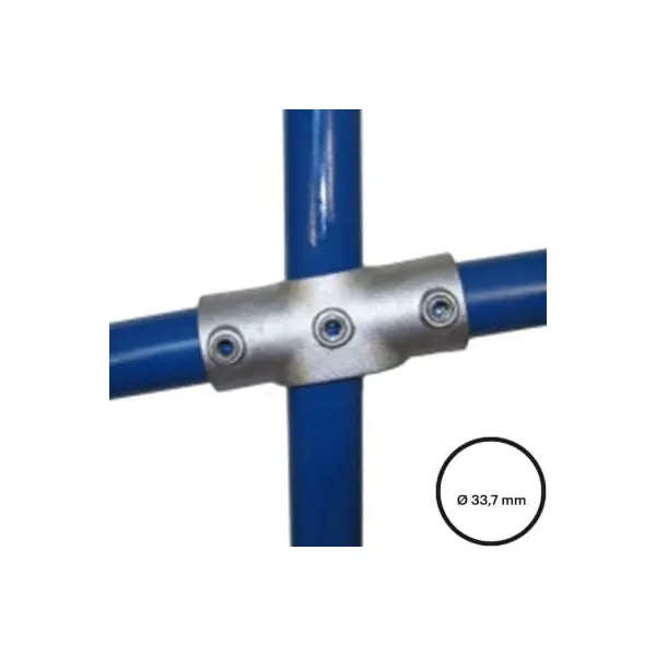 Rohrverbinder D. 33,7 mm – einstellbares Kreuzstück, Neigung von 0 bis 11°, 156-B34