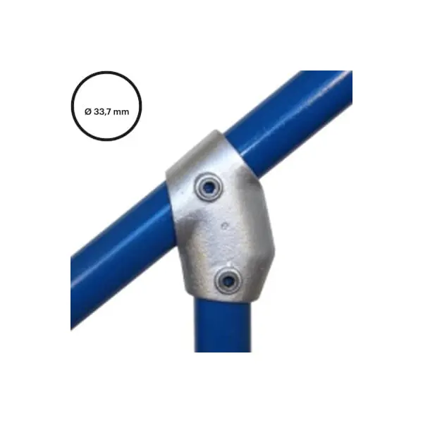 Rohrverbinder D. 33,7 mm – einstellbares T-Stück kurz 129-B34
