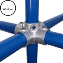 Rohrverbinder D. 33,7 mm – Kreuzstück für Stützrohr 158-B34