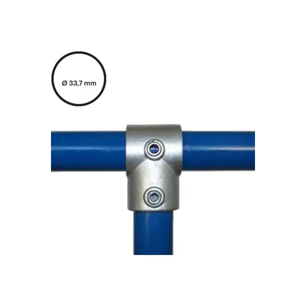 Rohrverbinder D. 33,7 mm – T-Stück kurz 101-B34