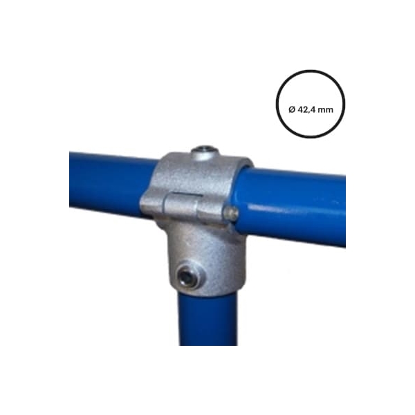 Rohrverbinder D.42,4 mm – aufklappbares T-Stück (2 Schrauben) 136-C42