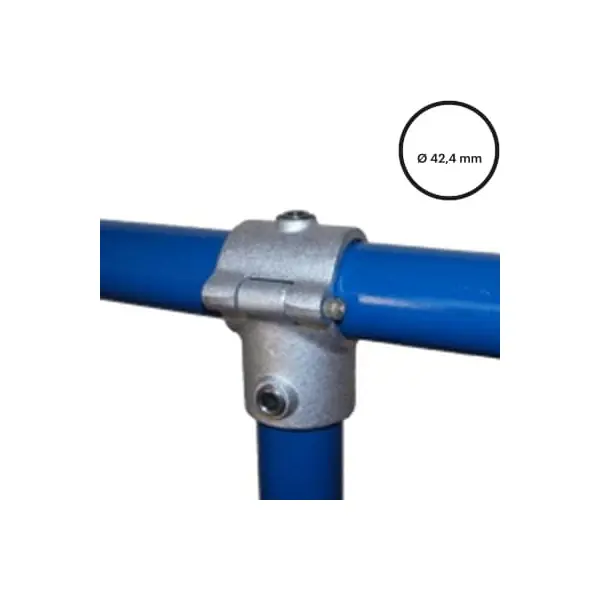 Rohrverbinder D. 42,4 mm – aufklappbares T-Stück (2 Schrauben) 136-C42