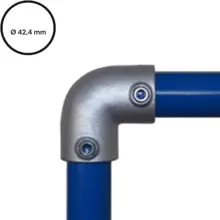 Rohrverbinder D. 42,4 mm – Bogen 90°, 125-C42