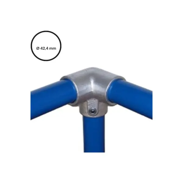 Rohrverbinder D. 42,4 mm – Dreiweg-Eckstück 128 128-C42