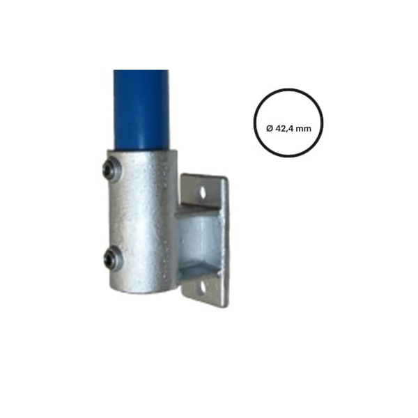 Rohrverbinder D.42,4 mm – seitliche Wandhalterung (vertikal) 144-C42