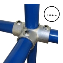 Rohrverbinder D.42,4 mm – T-Stück für Stützrohr 176-C42