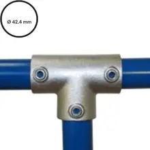 Rohrverbinder D. 42,4 mm – T-Stück lang 104-C42