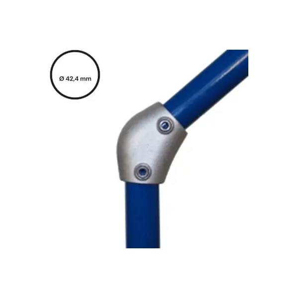 Rohrverbinder D. 42,4 mm – variables Winkelgelenk 15° bis 60°, 124-C42