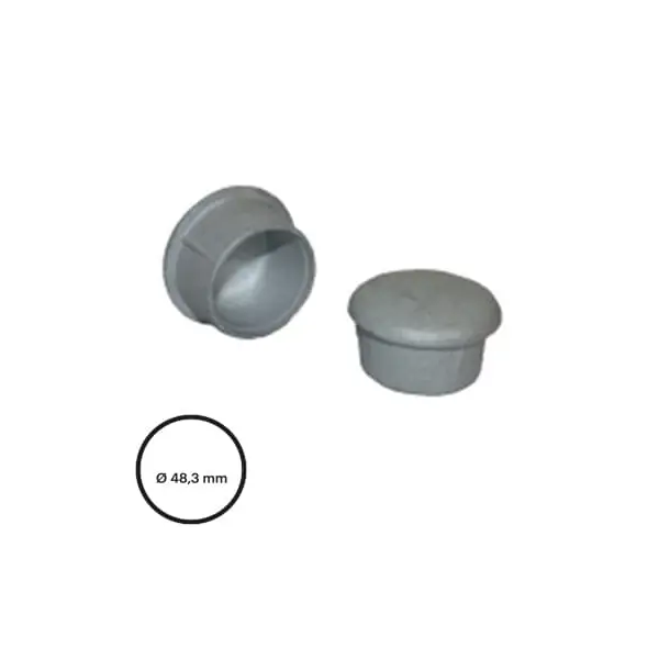 Rohrverbinder D. 48,3 mm – Aluminiumabschlusskappe 333-D48