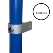 Rohrverbinder D. 48,3 mm – Befestigungsring mit Flansch, 1 Bohrung 199-D48