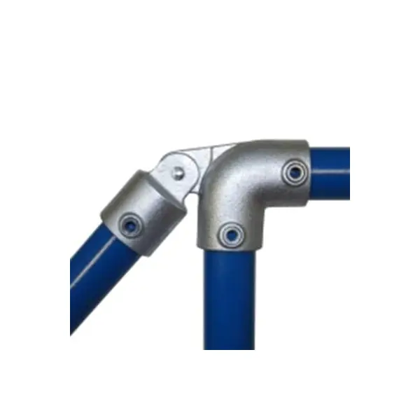 Rohrverbinder D. 48,3 mm – Bogen 90° mit Gelenkhalter 175-D48