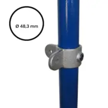 Rohrverbinder D. 48,3 mm – doppeltes 90°-Gelenkauge 168M-D48