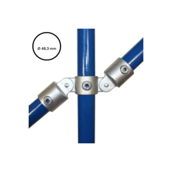Rohrverbinder D. 48,3 mm – doppeltes Gelenkstück 167-D48