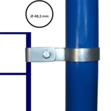 Rohrverbinder D. 48,3 mm – einfacher Gitterhalter 170-D48