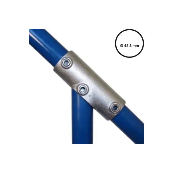 Rohrverbinder D. 48,3 mm – einstellbares T-Stück lang 127-D48