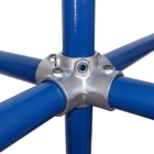 Rohrverbinder D.48,3 mm – Kreuzstück für Stützrohr 158-D48