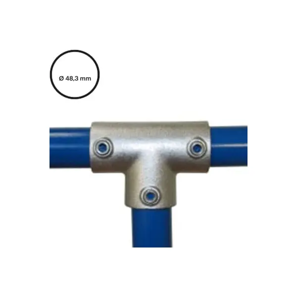 Rohrverbinder D. 48,3 mm – T-Stück lang 104-D48