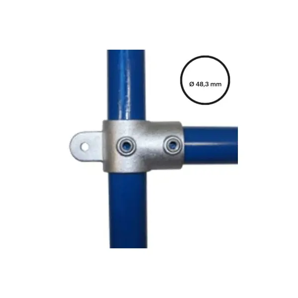 Rohrverbinder D. 48,3 mm – T-Stück ohne Gelenk 174M-D48