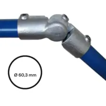 Rohrverbinder D. 60,3 mm – bewegliches Gelenkstück 166-E60