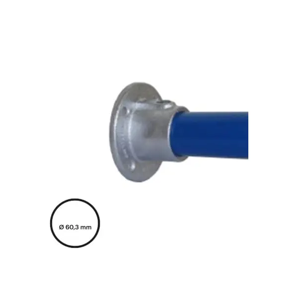 Rohrverbinder D. 60,3 mm – runde Wandbefestigung 131-E60