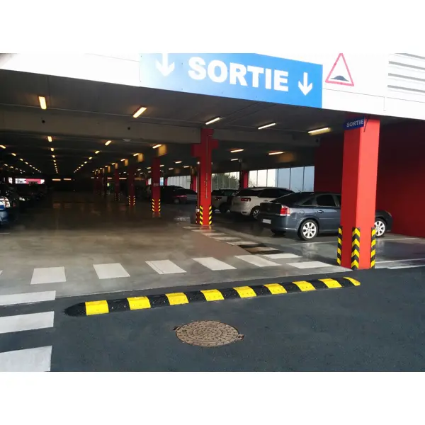 Rretarder – Kabelbrücke 30 km/h, 20 t, 2er-Set – 250×400×70 mm, schwarz/gelb