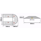 Rretarder – Kabelbrücke 30 km/h, 20 t, 2er-Set – 250×400×70 mm, schwarz/gelb