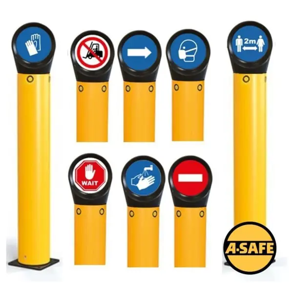 Säulenmarkierung Sign Cap (ohne Beklebung) – schwarz, D.190 mm