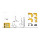 Säulenschutz A-SAFE Flexishield Column Guard – gelb, H. 600 mm, 250×250 mm