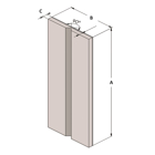 Schaumstoff-Schutzeckenprofil SoftBumpers, selbstklebend – 400×75 mm, rot-weiß