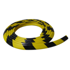 Schaumstoff-Schutzeckenprofil SoftBumpers, selbstklebend – 5000×30 mm, gelb-schwarz