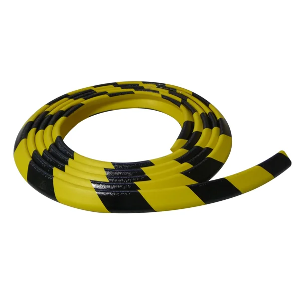 Schaumstoff-Schutzeckenprofil SoftBumpers, selbstklebend – 5000×30 mm, gelb-schwarz