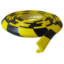 Schaumstoff-Schutzeckenprofil SoftBumpers, selbstklebend – 5000×30 mm, gelb-schwarz