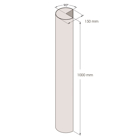 Schaumstoff-Schutzeckenprofil SoftBumpers, selbstklebend, Form "Kreis" – 1000×D.150 mm, gelb-schwarz