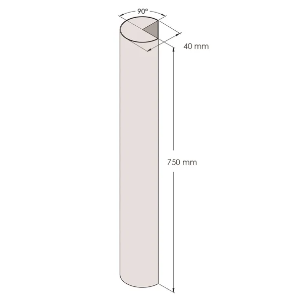 Schaumstoff-Schutzeckenprofil SoftBumpers, selbstklebend, Form "Kreis" – 730×D.40 mm, gelb-schwarz