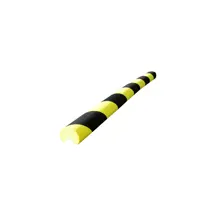 Schaumstoff-Schutzeckenprofil SoftBumpers, selbstklebend, Form "Kreis" – 730×D.40 mm, gelb-schwarz