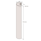 Schaumstoff-Schutzeckenprofil SoftBumpers, selbstklebend, Form "Kreis" – 730×D.40 mm, rot-weiß