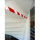 Schaumstoff-Schutzeckenprofil SoftBumpers, selbstklebend, Form "Kreis" – 730×D.40 mm, rot-weiß