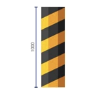 Schaumstoff-Schutzprofil für Stahlträger, selbstklebend – 1000×150×300mm, gelb-schwarz