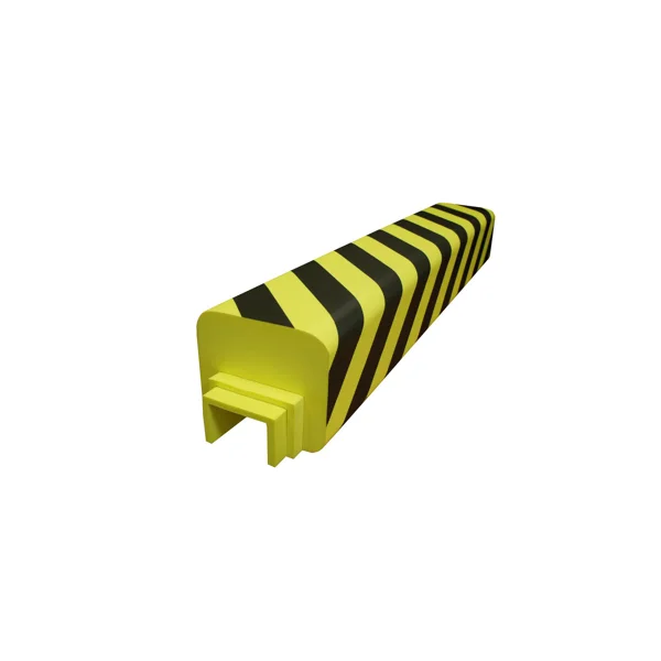Schaumstoff-Schutzprofil für Stahlträger, selbstklebend – 1000×180×160mm, gelb-schwarz