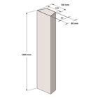Schaumstoff-Schutzprofil SoftBumpers, selbstklebend, 1000×80 mm, gelb-schwarz
