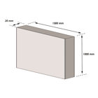 Schaumstoff-Schutzprofil SoftBumpers, selbstklebend – 1500×1000 mm, gelb-schwarz