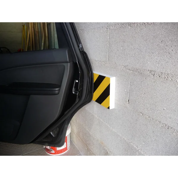 Schaumstoff-Schutzprofil SoftBumpers, selbstklebend – 350×200 mm, gelb-schwarz