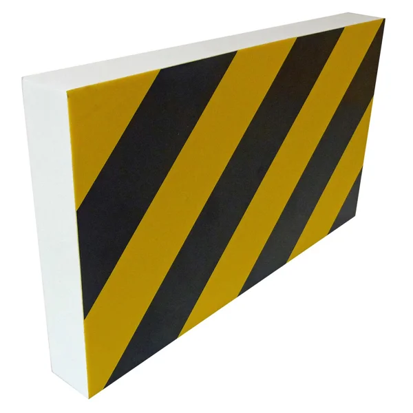 Schaumstoff-Schutzprofil SoftBumpers, selbstklebend – 350×200 mm, gelb-schwarz