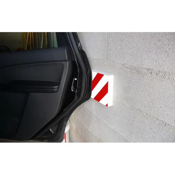 Schaumstoff-Schutzprofil SoftBumpers, selbstklebend – 350×200 mm, rot-weiß