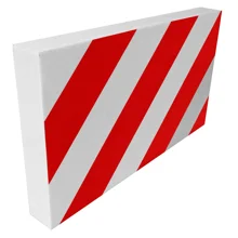 Schaumstoff-Schutzprofil SoftBumpers, selbstklebend – 350×200 mm, rot-weiß