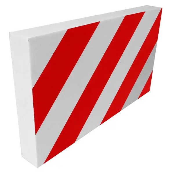 Schaumstoff-Schutzprofil SoftBumpers, selbstklebend – 350×200 mm, rot-weiß