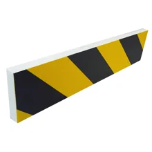 Schaumstoff-Schutzprofil SoftBumpers, selbstklebend – 350×80 mm, gelb-schwarz