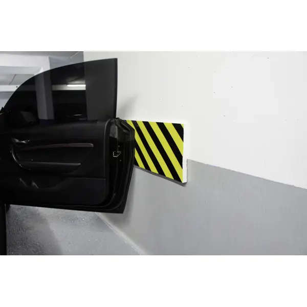 Schaumstoff-Schutzprofil SoftBumpers, selbstklebend – 5000×300 mm, gelb-schwarz